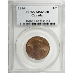 Canada George V Cent 1914, KM21, MS65RB PCGS,