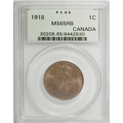 Canada George V Cent 1918, KM21, MS65RB PCGS, a