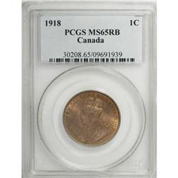 Canada George V Cent 1918, KM21, MS65RB PCGS,