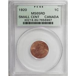 Canada George V Small Cent 1920, KM28, MS65RD