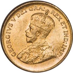 Canada George V Cent 1933, KM28, MS65 Red ICCS,