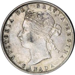 Canada Victoria 50 Cents 1872H Inverted A For V,