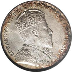 Canada Edward VII 50 Cents 1902, KM12, MS62 NGC,