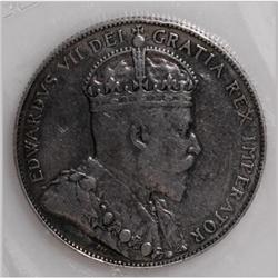 Canada Edward VII 50 Cents 1905, KM12, VF30