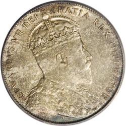 Canada Edward VII 50 Cents 1907, KM12, MS64