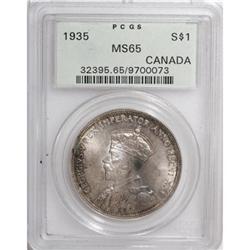 Canada George V Dollar 1935, KM30, MS65 PCGS,