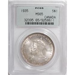 Canada George V Dollar 1935, KM30, MS65 PCGS, a