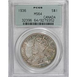Canada George V Dollar 1936, KM31, MS64 PCGS, a