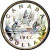 Image 3 : Canada George VI Dollar 1947 Maple Leaf, KM37,