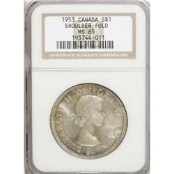 Canada Elizabeth II Dollar 1953 Should Fold,