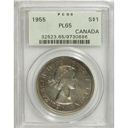 Canada Elizabeth II Dollar 1955, KM54, Prooflike