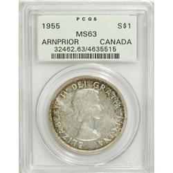 Canada Elizabeth II Dollar 1955 Arnprior, KM54,