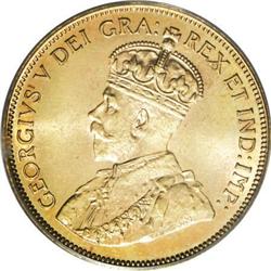 Canada George V gold 10 Dollars 1912, KM27, MS64