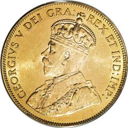 Canada George V gold 10 Dollars 1914, KM27, MS63
