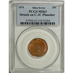 Canada Elizabeth II Mint Error 1979, 25 Cents