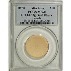 Canada Elizabeth II gold Mint Error (1976), $100