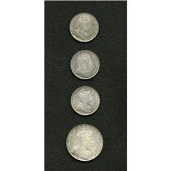 Canada Edward VII - Quartet of Silver Types,