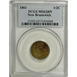 Canada New Brunswick Victoria 1/2 Cent 1861,