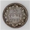 Image 2 : Canada Newfoundland Victoria 5 Cents 1885, KM2,