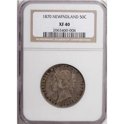 Canada Newfoundland Victoria 50 Cents 1870,