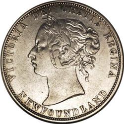 Canada Newfoundland Victoria 50 Cents 1888, KM6,