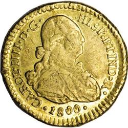 Chile Carlos IV gold Escudo 1800-DA, KM61,