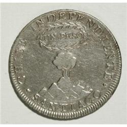 Chile Republic Peso 1820-FD, KM82.2, VF+,