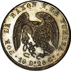 Chile Republic 8 Reales 1839-IJ, KM96.1, superb