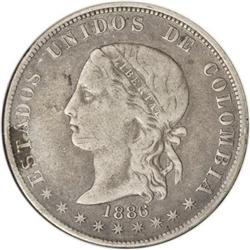 Colombia Republic-Estados Unidos 50 Centavos