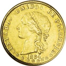 Colombia Republic-Estados Unidos gold 10 Pesos