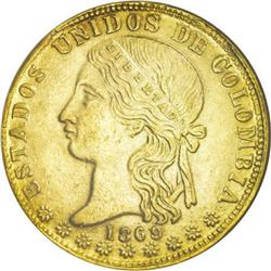 Colombia Republic-Estados Unidos gold 20 Pesos