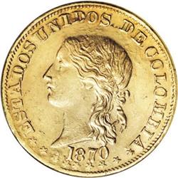 Colombia Republic-Estados Unidos gold 20 Pesos