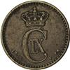 Image 1 : Denmark Christian IX 1 Ore 1876, KM792.1, toned