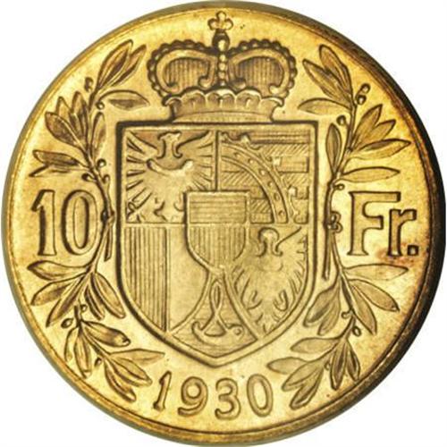 Liechtenstein Franz I Gold 10 Franken 1930