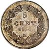 Image 2 : Mexico Maximilian silver 5 Centavos 1864-M,