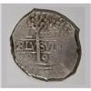Image 2 : Peru Carlos II Cob 4 Reales 1699L-R, KM23, crude