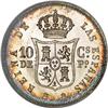 Image 2 : Philippines Isabella II silver 10 Centimos 1868,