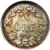 Image 2 : Sweden Oscar II 50 Ore 1883, KM740, MS65 NGC,