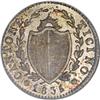 Image 1 : Switzerland Ticino silver 1/4 Franco 1835, KM-7,