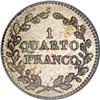 Image 2 : Switzerland Ticino silver 1/4 Franco 1835, KM-7,