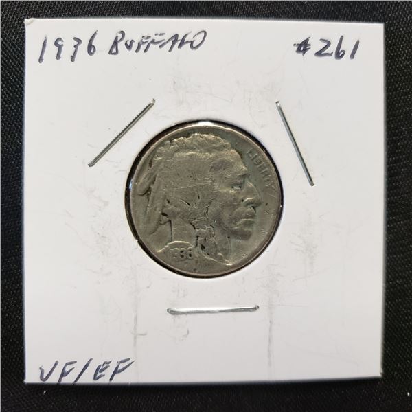 1936 Buffalo Nickel Grade: VF/EF