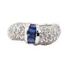 Image 2 : 2.55 ctw Sapphire And Diamond Ring - 14KT White Gold