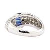 Image 3 : 2.55 ctw Sapphire And Diamond Ring - 14KT White Gold