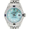 Image 1 : Rolex Ladies Stainless Steel Ice Blue Diamond 26MM Oyster Perpetaul Datejust