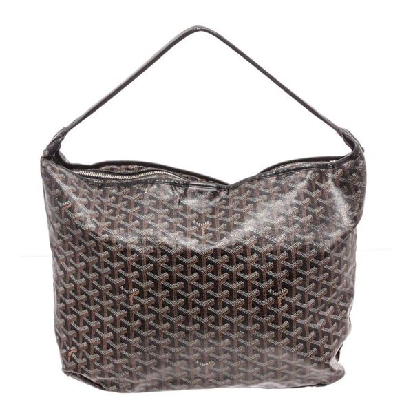 Goyard Black Coated Canvas Fidji Hobo Bag