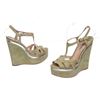 Image 1 : Miu Miu Pistacchio Suede Camoscio Lame Wedges Heels Shoes 39