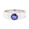 Image 2 : 1.79 ctw Sapphire and Diamond Ring - 14KT White Gold