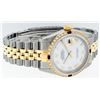 Image 3 : Rolex Mens 2 Tone Mother Of Pearl Diamond & Ruby 36MM Oyster Perpetual Datejust