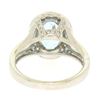 Image 8 : Modern 18K White Gold 3.07 ctw Oval Aquamarine Diamond Sylvie Split Shank Ring