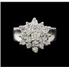 Image 2 : 14KT White Gold 1.55 ctw Diamond Ring